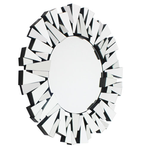 Mercer41 Prakul Glass Round Wall Mirror Wayfair